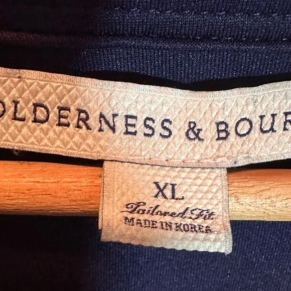 Holderness & Bourne Performance Mens Navy Blue 1/4 Zip Golf Pullover Sz XL
